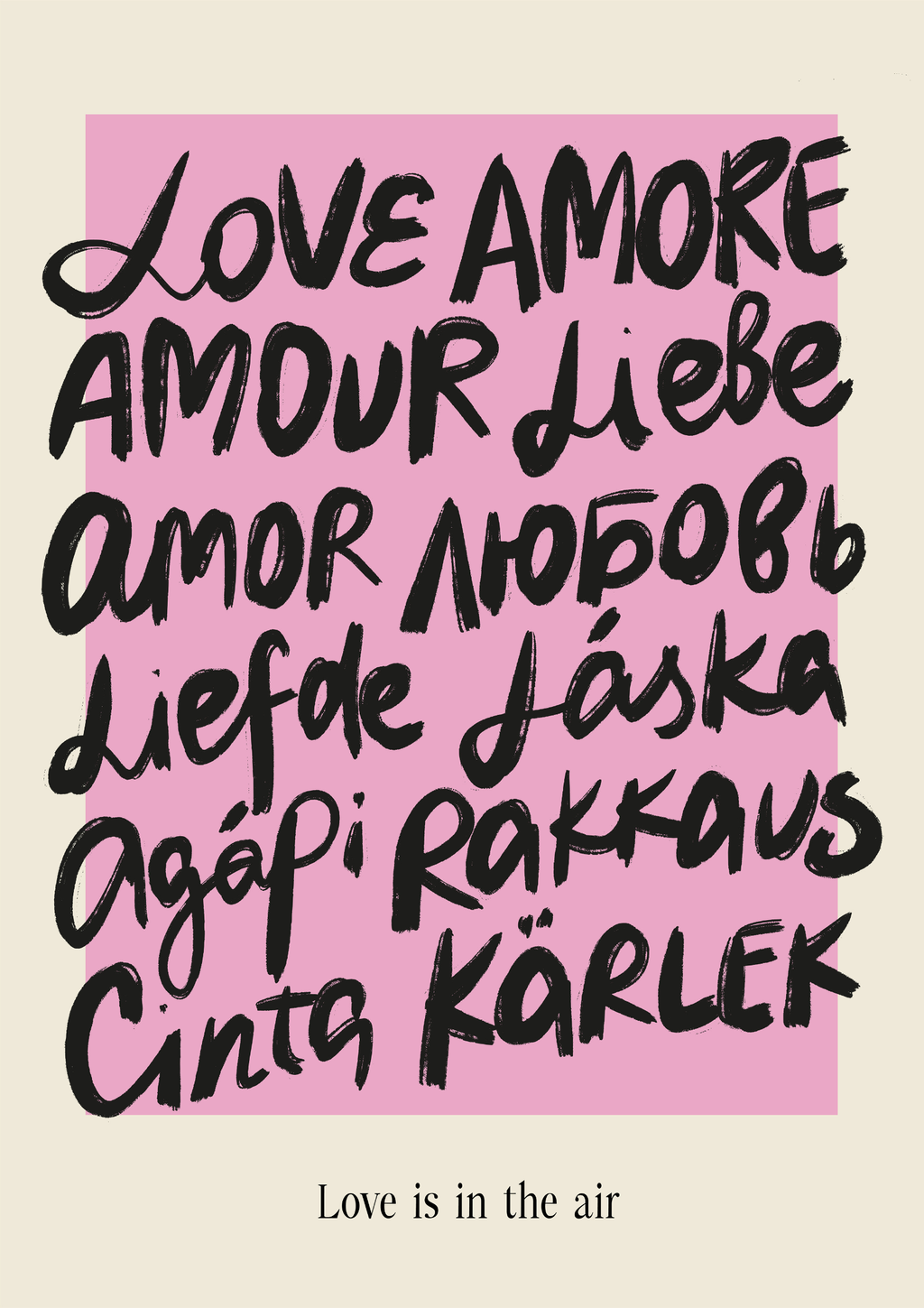 Love is in the Air – Typografie Poster