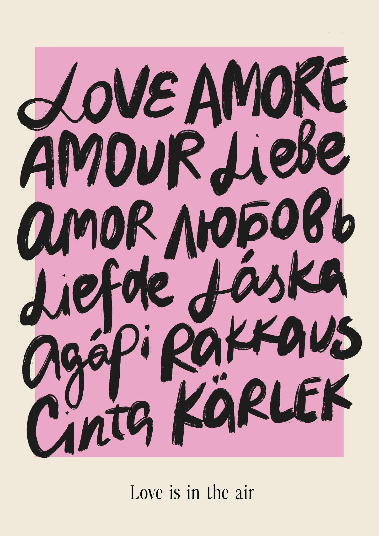 Love is in the Air – Typografie Poster