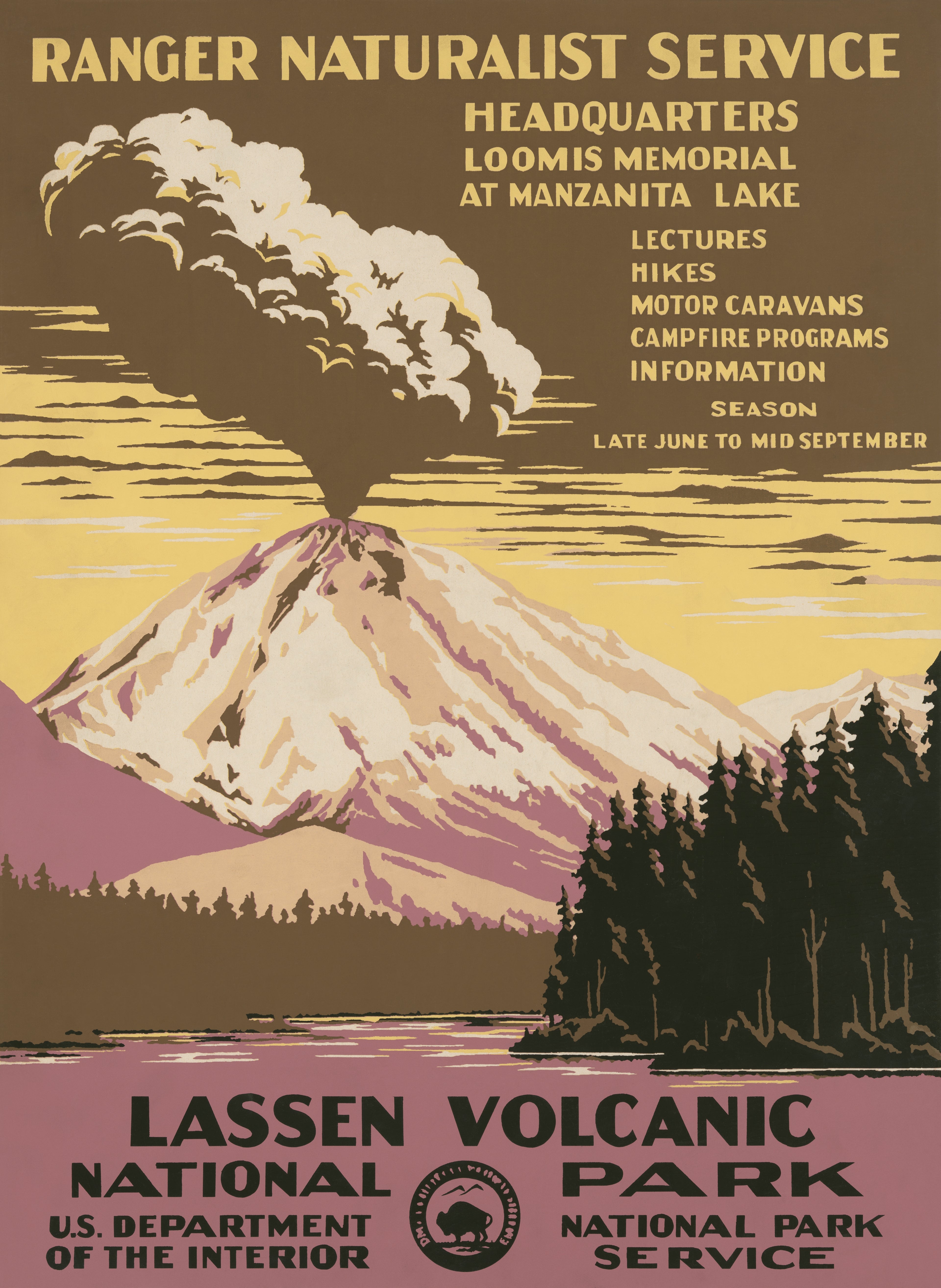 Lassen Volcanic National Park – WBA Vintage Poster